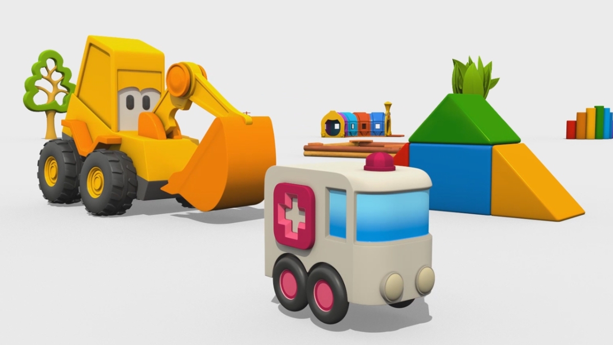 Cartoni Animati per Bambini – Max l escavatore e si fa un ambulanza – Il Cartone Dei Piccoli
