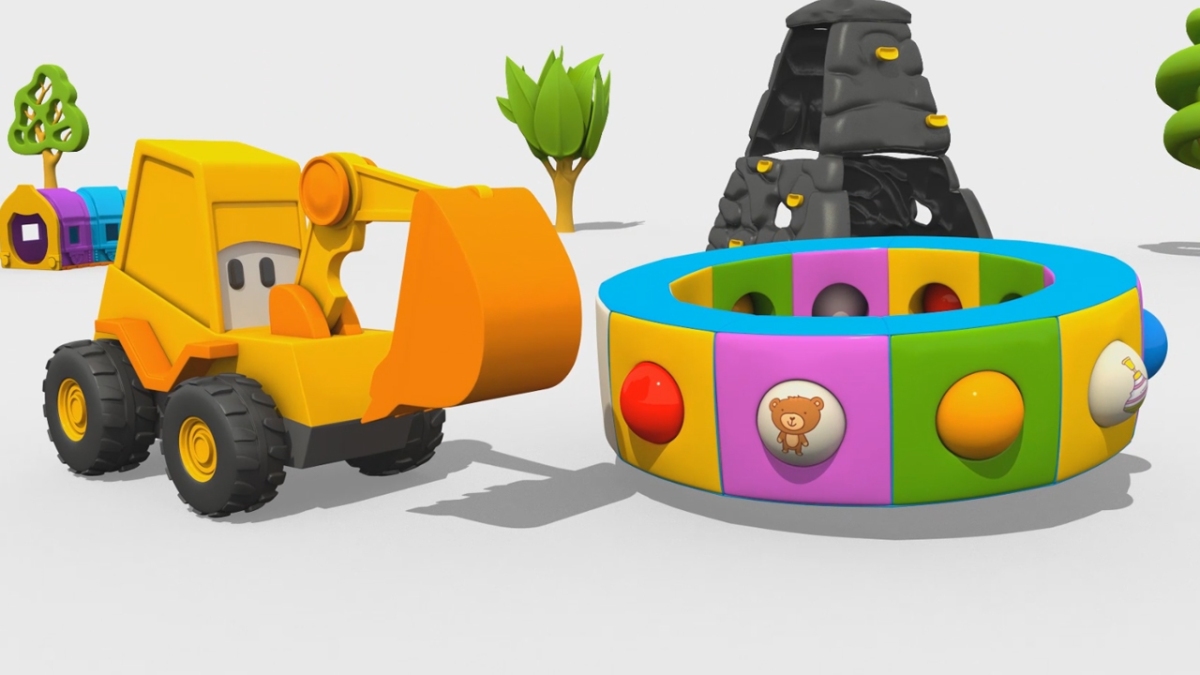 Cartoni Animati per Bambini – L escavatore Max e la fantastica giostra i giocattoli – Il Cartone Dei Piccoli